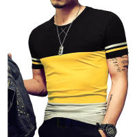Camiseta de manga corta para hombre, ropa de calle informal de retales, Hip Hop, M-5XL, novedad de verano, 2024 - details 5