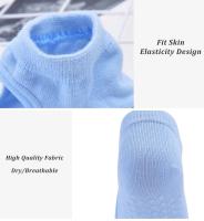 Calcetines de Yoga con espalda descubierta para mujer, medias deportivas antideslizantes de silicona para interior de baile, Ballet, Fitness, entrenamiento de algodón, Pilates, gran oferta, 3 pares - details 9