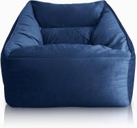 Reposapiés Salon de Lujo - [50x40x30 cm] Sofá Puf de Diseño con Relleno Incluido para Escritorio u Oficina - Taburete Bean Bag Silla Grande en Cuero Sintético Beige - details 43