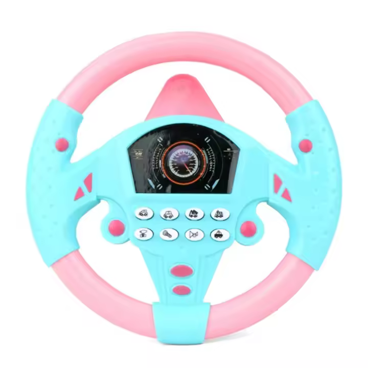 360 °   Volante de simulación de rotación, juguetes Montessori para educación temprana, copiloto, simulación de volante musical - 1