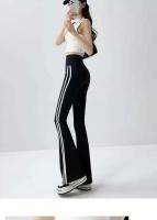 Pantalones de tiburón a rayas para mujer, estilo exquisito, cintura alta, levantamiento de cadera, entrenamiento, correr, yoga ajustados - details 0