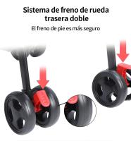 Cochecito de Bebé Gemelar Super Ligero Paraguas Doble Plegable Tamaño Medio Tela No Tejida Unisex - details 4