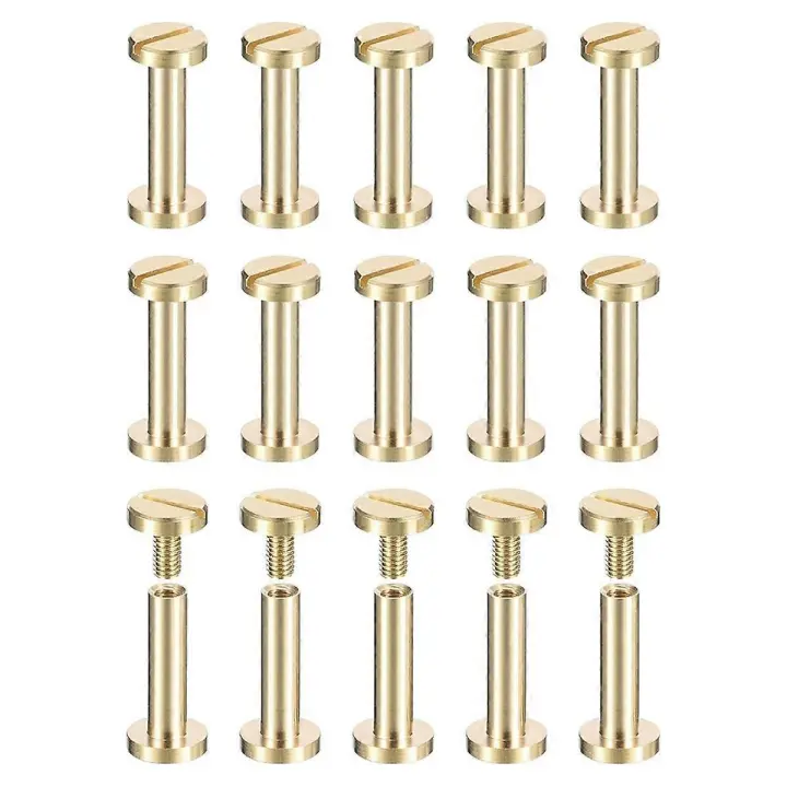 30pcs Tornillos de Cobre de Chicago Cabeza Plana 15x8mm Clavo de Sujeción de Poste Trasero - 1