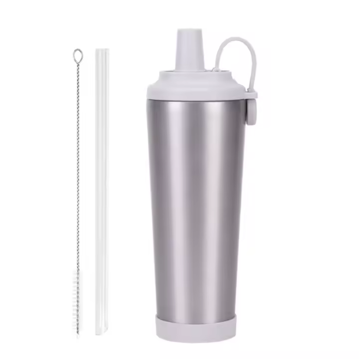 Drinkware Vaso aislado de 830 ml con mango magnético Taza térmica de gran capacidad a prueba de fugas con pajita Botella de agua aislada Milktea - 1