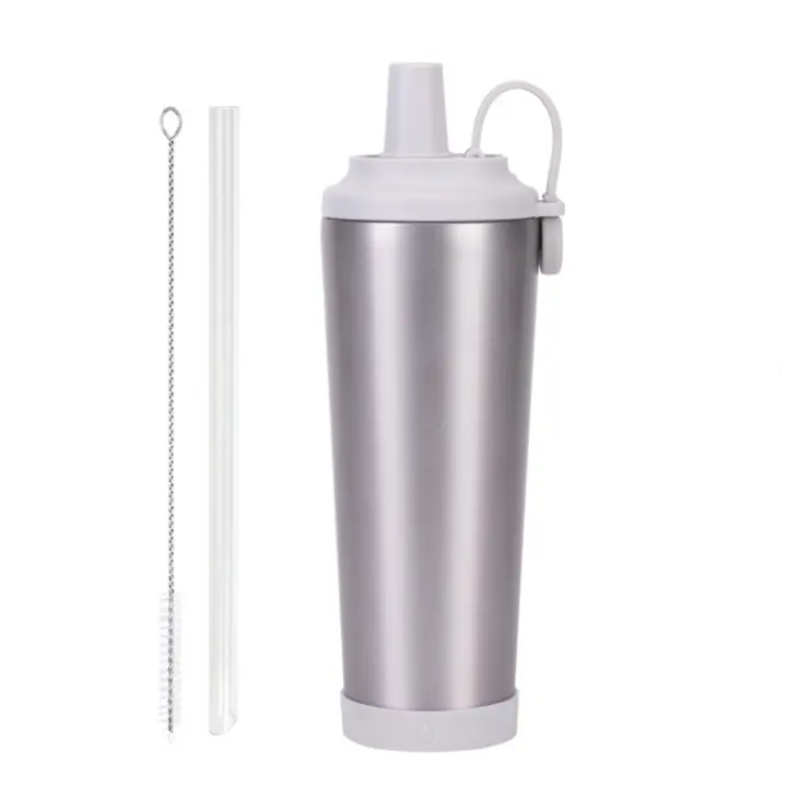 Drinkware Vaso aislado de 830 ml con mango magnético Taza térmica de gran capacidad a prueba de fugas con pajita Botella de agua aislada Milktea - 1