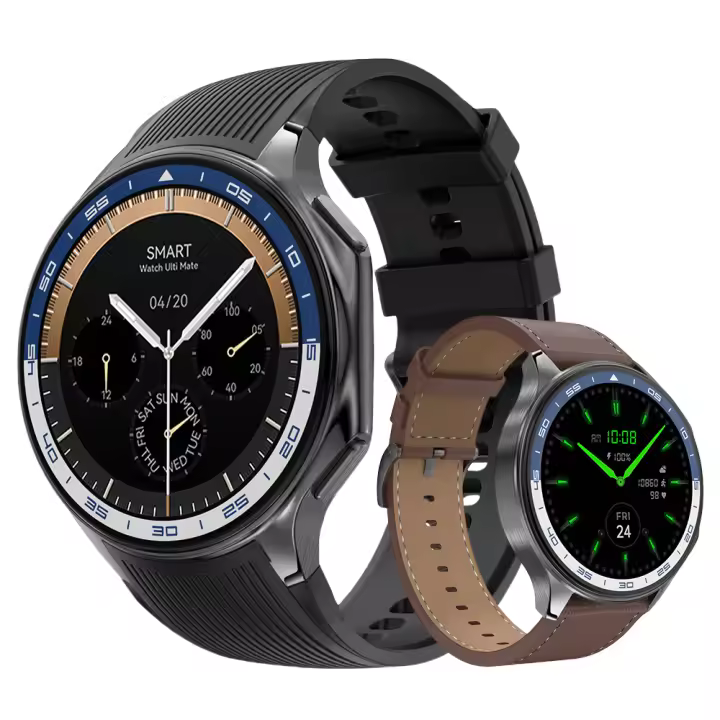 SANLEPUS Reloj Inteligente Hombre, Smartwatch con Pantalla AMOLED 1.43", 4GB Almacenamiento, Reproducción MP3/MP4, Asistente de Voz AI, Llamadas Bluetooth, Notificaciones, Modos Deportivos, Monitoreo de Sueño y Ritmo Cardíaco, para Android e iOS - 1