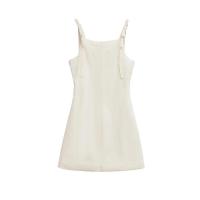 Vestido de Tanque A-Línea de Color Sólido Cuello Cuadrado Estilo de Moda para Mujeres en Verano 2025 - details 2