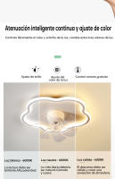 Ventilador de techo oscilante con rotación de 360° ​ ​ grados, 3 temperaturas de luz a elegir, con control remoto - Motor de CC silencioso de alta eficiencia, 6 velocidades, control remoto, función de memoria, temporizador, luz LED de 35 W. - details 7