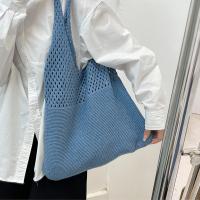 Bolso De Hombro Vintage Tejido Con Agujeros Para Mujer Gran Capacidad Bolso De Compras Bohemio Veraniego Para Playa Y Viajes - details 12