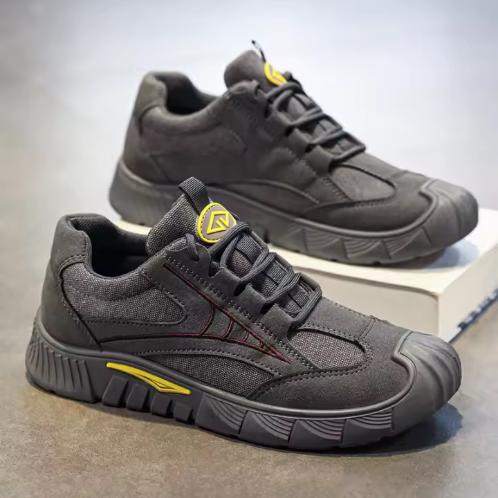 Zapatos de Trabajo Transpirables Ligeros Resistentes al Desgaste, Antideslizantes, Absorción de Choques para Hombres Adecuados para Todas las Temporadas - 1