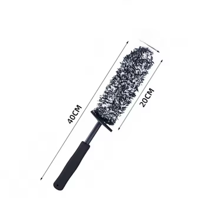 Cepillo negro de microfibra r para limpieza de neumáticos delicados, ventilación de aire, motocicleta, interior y - 1