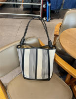 Bolso de Mujer de Lona a Rayas Bolso de Hombro Grande Capacidad Bolso Informal para las Axilas - details 9