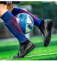 Zapatos de fútbol de marca para hombre, botas de fútbol de tobillo alto Unisex para exteriores, zapatillas cómodas de entrenamiento deportivo de fútbol sala FG/TF - details 27