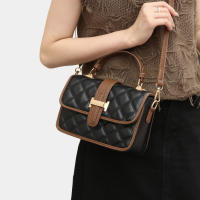 Xiaoxiangfeng cadena de diamantes pequeño bolso cuadrado nuevo de moda y versátil, bolso de mensajero portátil popular para mujer bolso de hombro texturizado - details 12