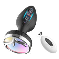 Vibrador Anal con control remoto inalámbrico para hombres y mujeres, juguete sexual con luz Led, tapón Anal, masajeador de próstata, Vagina y ano - details 0