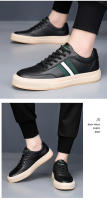 Zapatos de cuero, zapatos casuales para hombre, versión coreana de zapatos blancos versátiles de moda. - details 19