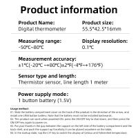Termómetro Digital electrónico de ST-1A, medidor de temperatura de sonda impermeable,-50 ~ 80 ℃, para pecera, acuario, refrigerador - details 7