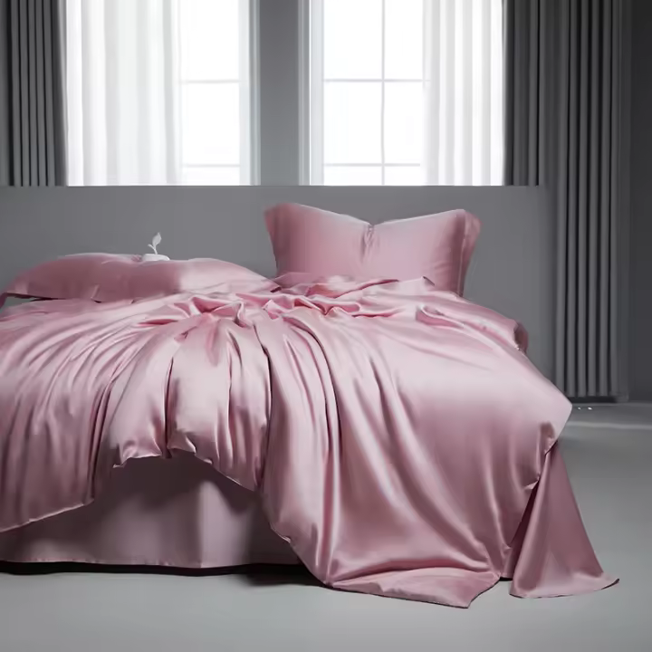 Juego de Ropa de Cama de Lujo 2025 100% Algodón, Manga Larga, Alto Número de Hilos, Color Sólido, Cama de 1.8m - 1