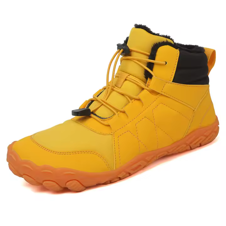 Nuevas botas de nieve de cinco dedos para hombre, zapatos individuales engrosados ​​de terciopelo descalzo, zapatos de algodón impermeables y antideslizantes, botas de ruibarbo para mujer - 1
