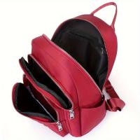 Mochila Vintage Gran Capacidad para Mujer - Bolso Casual de Nylon Ligero, Correas Ajustables, Cierre de Cremallera - details 17