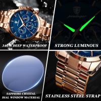 Reloj de Cronómetro Luminoso Impermeable de Lujo Militar POEDAGAR Regalo Perfecto para Hombres - details 0