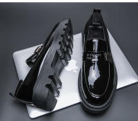 Zapatos de cuero casuales brillantes que aumentan la altura de los hombres Versión coreana de zapatos de cuero pequeños de moda - details 13