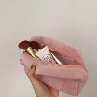 Bolsa de Cosméticos de Colores Sólidos Grande con Cierre de Cremallera - details 10