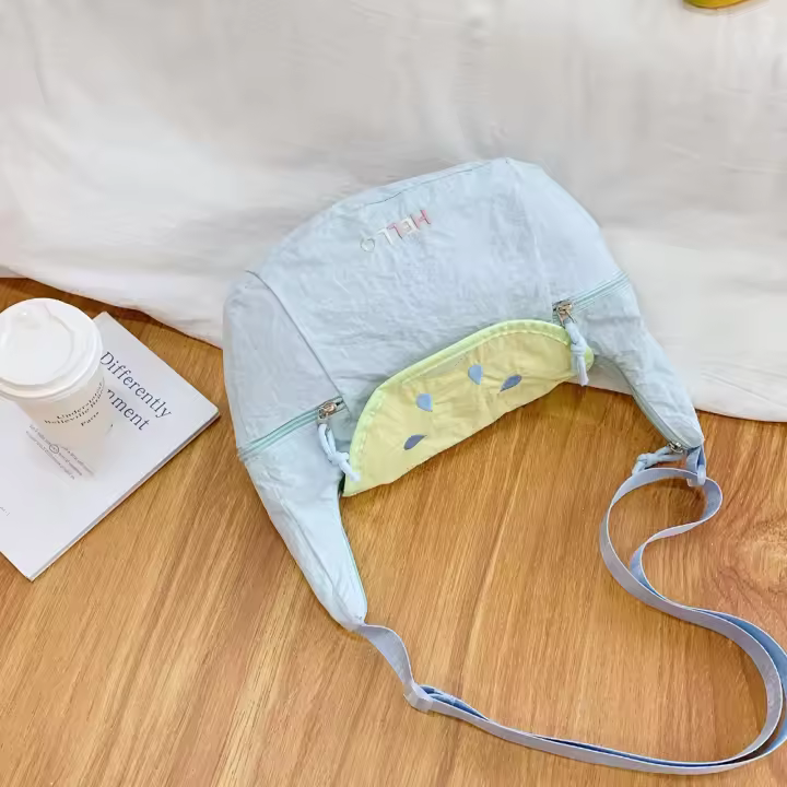 Bolso de hombro de nailon de estilo coreano informal, bolso bonito con forma de fruta, bolso cruzado, bolso de mano ligero, bolso mensajero de tela para estudiante - 1