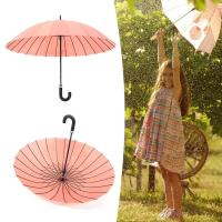 Paraguas a prueba de viento de doble uso con mango largo, estilo Retro ultragrande, J Stick, 24 varillas - details 0