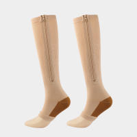 Soc de compresión larga gruesa y cálida con cremallera para deportes y ocio, soc elástico venoso, Invierno - details 0