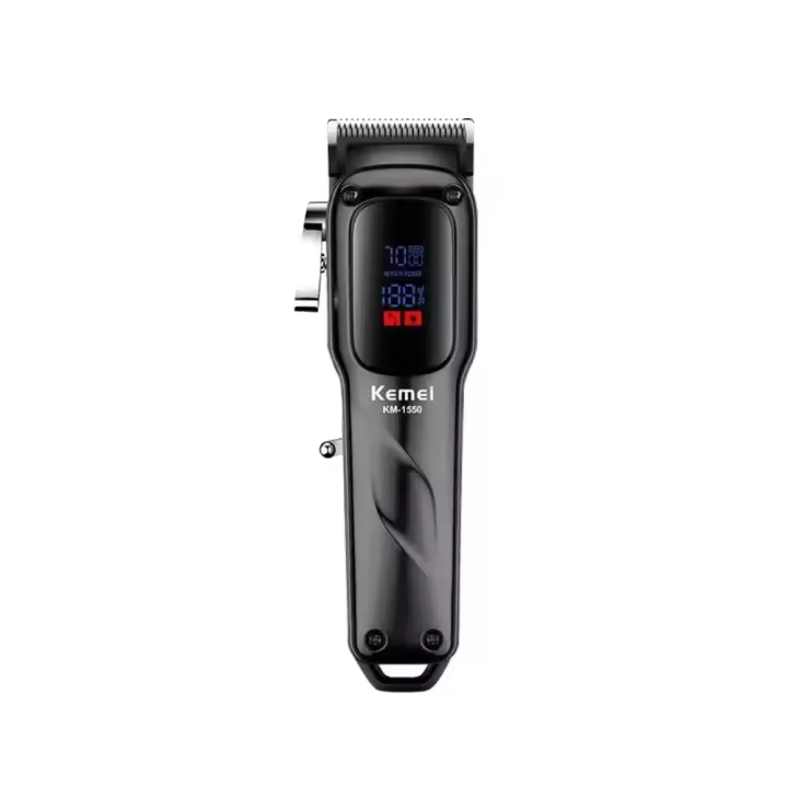 Cortadora de pelo profesional Kemei KM-1550 para hombres, pantalla LED, interfaz USB inalámbrica de bajo ruido, cortadora de pelo Máquina para cortar cabello - 1