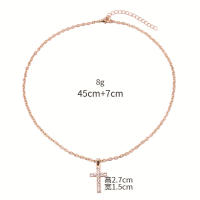 Collares ajustables con impresiones de Diamantes de imitación y de Cruz para Mujer, Color sólido, colgantes de Verano, joyería para Mujer - details 0