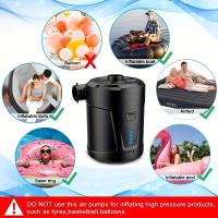 Bomba eléctrica portátil ss de doble uso para piscina, colchón de aire y más - Batería recargable de 5200 mAh, negra - details 2