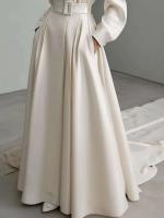 Vintage bohemio para mujer verano Casual traje suelto cuello manga bolsillo cinturón A e vestidos largos Maxi vestido - details 2