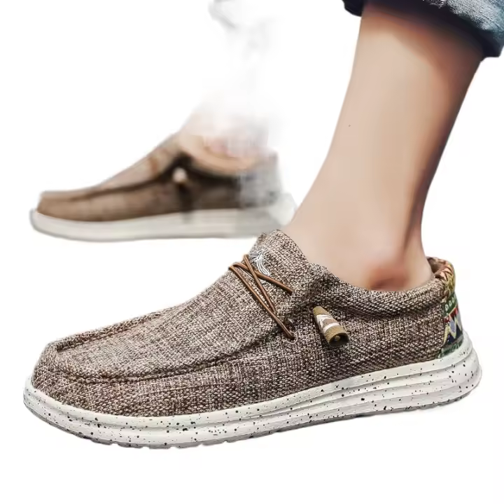 Mocasines de lona, zapatos casuales planos de venta caliente para mujer, zapatos de tela para mujer, zapatos de madre. - 1