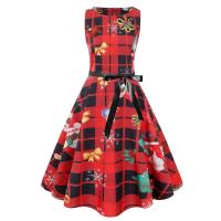 Ropa navideña para mujer, vestido pequeño estampado de nuevo estilo 2025 - details 4