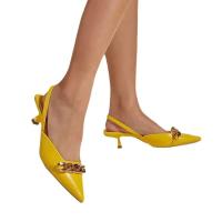 Producto Dropshipping 2024, zapatos de mujer con hebilla de Metal, tacones medios estrechos y puntiagudos negros - details 4