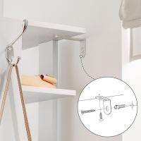 Zapatero, Estante Zapatero, Estantería para Zapatos, Mueble Zapatero de 8 Niveles, con 2 Ganchos, 50 x 28 x 113 cm, para Entrada, Dormitorio, Ahorra Espacio, Blanco - details 4
