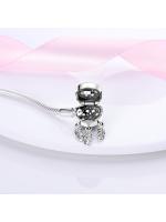 Pulsera de plata de ley 925 con forma de corazón y mariposa para mujer, brazalete de cadena de seguridad, compatible con abalorios originales, joyería - details 20