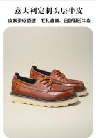 Nuevos zapatos de hombre, zapatos de cuero genuino de alta gama, de cuero vacuno puro, casuales, con suela suave. - details 1