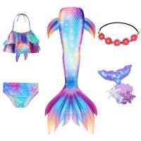 Cola para niños y niñas, disfraz de sirenita, ropa de playa y piscina, traje de baño - details 4