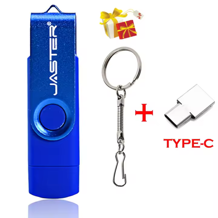 Tarjeta de Flash USB 2.0 JASTER de 124GB Adaptador Tipo-C Gratis Regalo Creativo de Llavero 68GB - 1