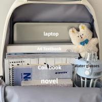 Mochila Escolar De Color Suave Para Niña, Estilo Universitario, Versión Coreana, Con Letras Simples, Para Estudiantes De Primaria Y Secundaria - details 11