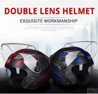 Casco De moto De media cara para hombre y mujer, protector De doble lente para las cuatro estaciones, moda urbana - details 0