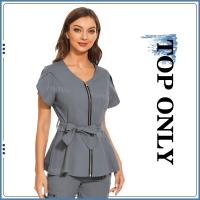 Uniformes de Spa de belleza, camisa de manga corta a la moda, bata médica de alta calidad, uniforme veterinario para mujer, chaqueta de enfermería suave superior - details 11
