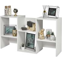 Estantería decorativa/estantes flotantes/Estantería de madera/Estantería con 4 estantes, oficina,modular, sala de estar, biblioteca - Display Shelf SRK-W3 - Marrón ceniza - details 32