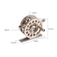 Carrete de aleación de aluminio para diestros, carretes lisos de mosca de hielo, accesorios de pesca - details 35