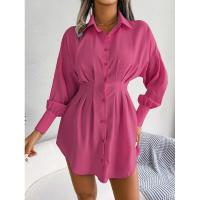 Vestido de blusa de mujer con mangas abullonadas, vestidos de manga larga para mujer, cintura asimétrica, elegante y hermoso - details 18