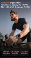 Nuevo reloj inteligente deportivo para hombre 2026 con GPS, pantalla AMOLED elevada, monitor de frecuencia cardíaca, llamadas Bluetooth, resistencia al agua IP68, 1000mAh, brújula, altímetro, reloj inteligente para deportes al aire libre + regalo de moda - details 9