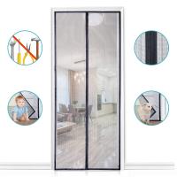 Puerta de Malla Magnética , Cortina Hecha de Malla, Cierre Magnético de Arriba a Abajo, Se Cierra Automáticamente y Mantiene el Aire Fresco (80x210 CM,Negro) - details 1